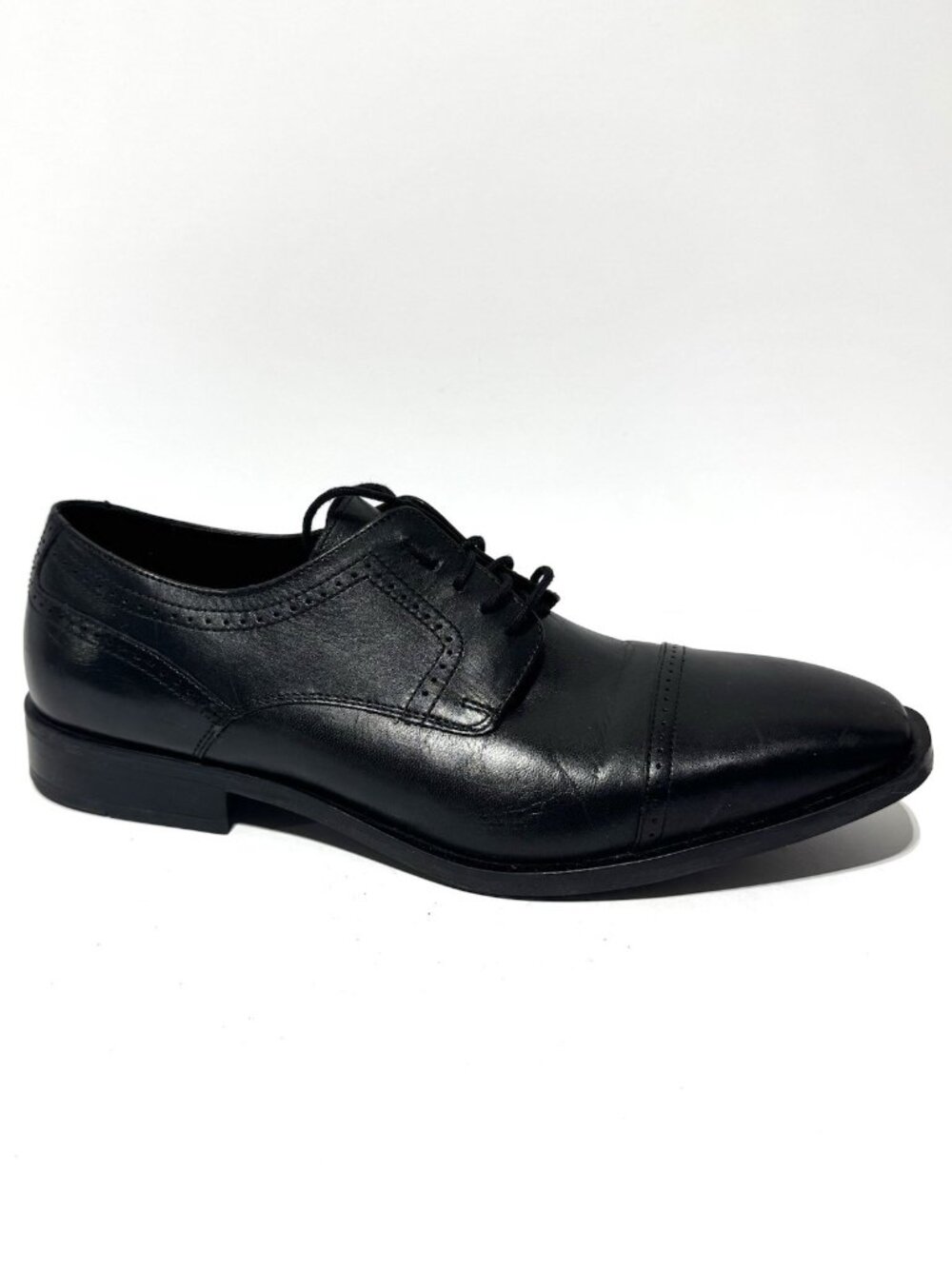 Franco Fortini Mens Up Town Oxford Dress Shoes Black Size 11.5 M
